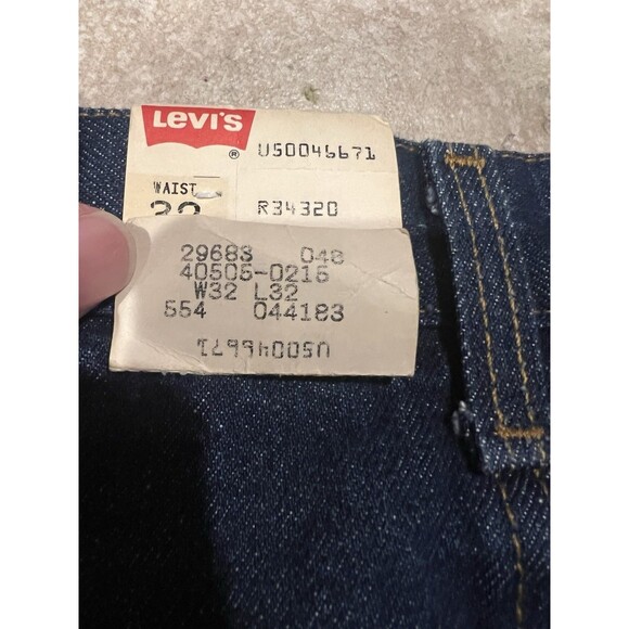Vintage Levis Jeans Men 32x32 Fits 30W 505 Orange Tab Denim USA Made NOS 80s - Picture 6 of 12